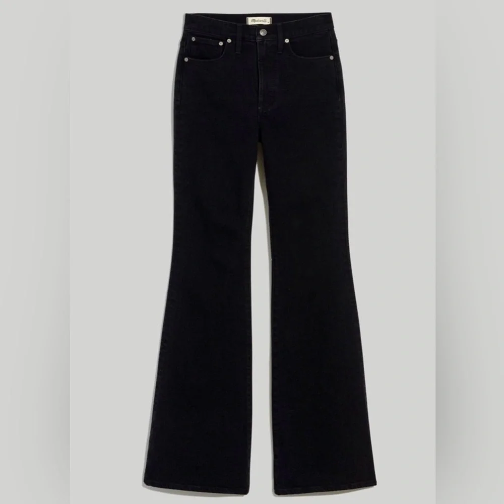 Madewell The Perfect Vintage Flare Jean Black Sherborn Wash High Rise Sz 33